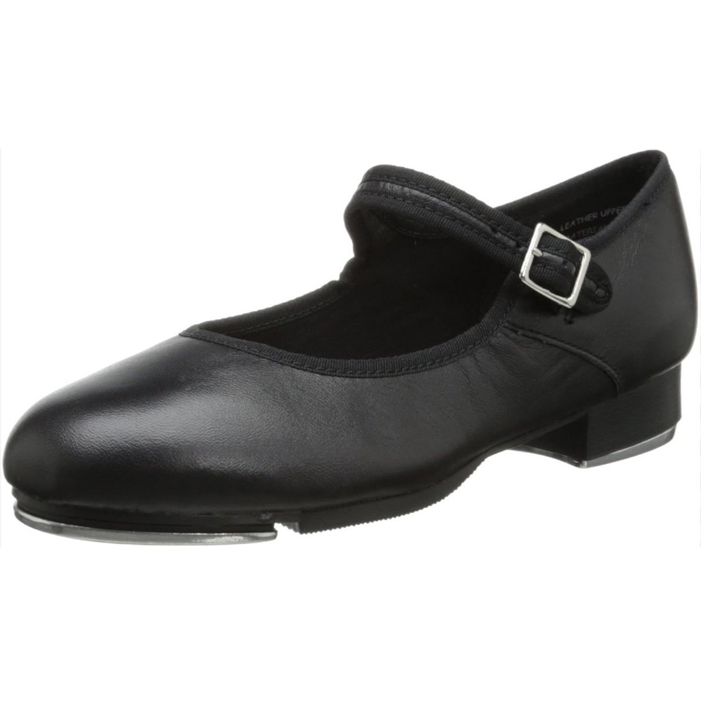 Capezio Kids Black Leather Mary Jane Tap Dance Shoes Girls Size 4M F1 65 3800